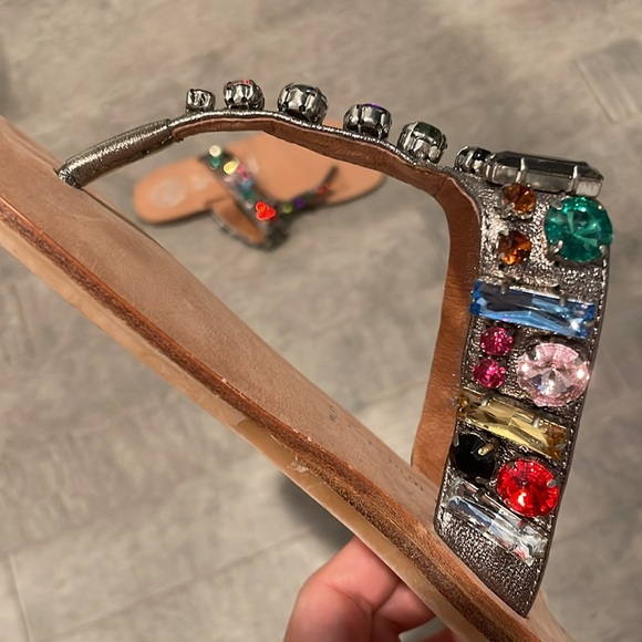 JEFFREY CAMPBELL Ibiza Naples Multicolor Jewel Embellished Sandals - Picture 6 of 16